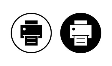 Simge vektör çizimini yazdır. yazıcı işareti ve sembol