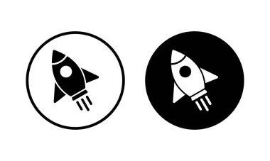 Roket ikon vektör illüstrasyonu. Başlangıç işareti ve sembol. roket fırlatma simgesi