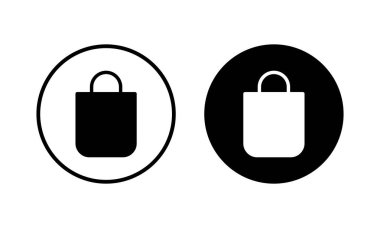 Alışveriş poşeti ikon vektör illüstrasyonu. Alışveriş işareti ve sembol