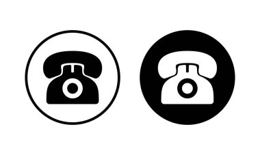 Telefon ikonu vektör çizimi. telefon işareti ve sembol