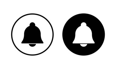 Bell Simgesi vektör çizimi. Web sitesi tasarımı için uyarı işareti ve sembol