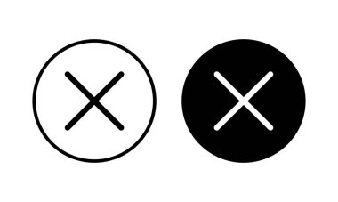 Simge vektör çizimini kapat. İşareti ve sembolü sil. çapraz işaret