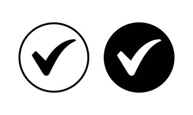 İşaret simgesi vektör illüstrasyonunu kontrol et. İşaret işareti ve sembol