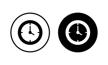 Saat simgesi vektör illüstrasyonu. Zaman işareti ve sembol. saat simgesi
