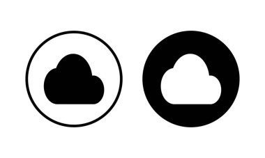 Bulut simgesi vektör çizimi. bulut işareti ve sembol
