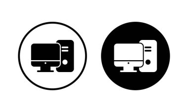 Bilgisayar simgesi vektör illüstrasyonu. bilgisayar izleme işareti ve simgesi