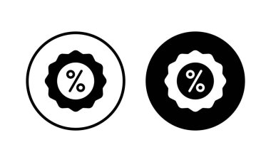 İndirimli ikon vektör illüstrasyonu. İndirim etiketi ve sembolü