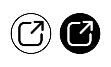 Dış bağlantı ikonu vektör illüstrasyonu. bağlantı işareti ve sembol. hiper bağlantı sembolü