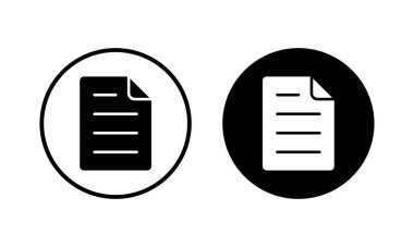 Belge simgesi vektör illüstrasyonu. Kağıt ve sembol. Dosya Simgesi