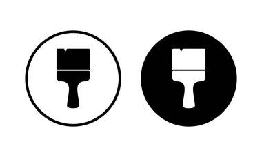 Simge vektör illüstrasyonunu boya. Boya fırçası işareti ve sembol. boyama silindiri vektörü