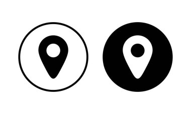 Pin simgesi vektör illüstrasyonu. Yer işareti ve sembol. hedef simgesi. harita iğnesi