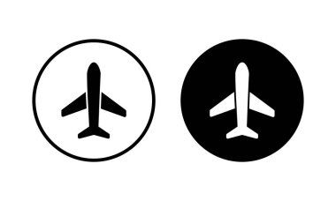 Düzlem ikonu vektör illüstrasyonu. Uçak işareti ve sembol. Uçuş taşıma sembolü. Seyahat işareti. uçak.