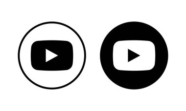 Simge vektör illüstrasyonunu çal. Düğme işareti ve sembolü çal