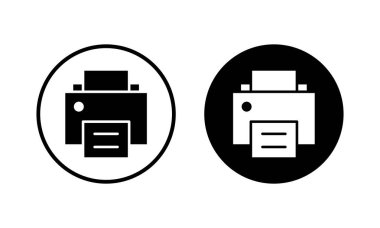 Simge vektör çizimini yazdır. yazıcı işareti ve sembol