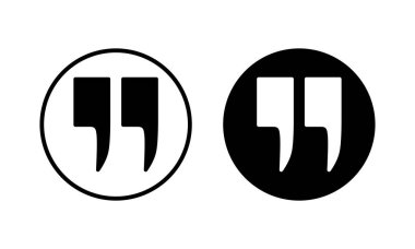 Simge vektör illüstrasyonundan alıntı. Tırnak işareti ve sembol