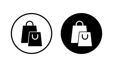 Alışveriş poşeti ikon vektör illüstrasyonu. Alışveriş işareti ve sembol