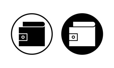 Cüzdan simgesi vektör illüstrasyonu. cüzdan işareti ve sembol