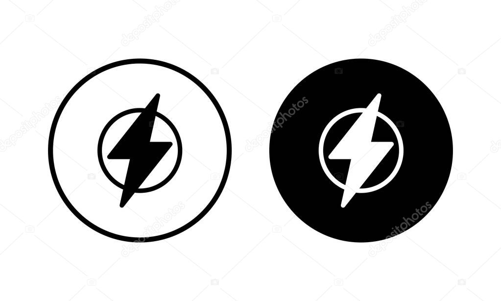 Lightning icon vector illustration. electric sign and symbol. power icon. energy sign