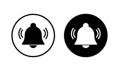 Bell Simgesi vektör çizimi. Web sitesi tasarımı için uyarı işareti ve sembol