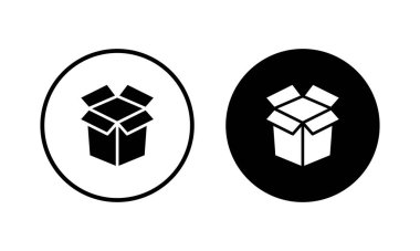 Kutu simgesi vektör illüstrasyonu. kutu işareti ve sembol, paket, paket