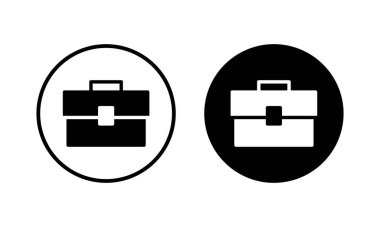 Evrak çantası ikon vektör illüstrasyonu. Bavul işareti ve sembol. bagaj sembolü.