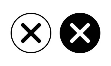 Simge vektör çizimini kapat. İşareti ve sembolü sil. çapraz işaret