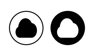 Bulut simgesi vektör çizimi. bulut işareti ve sembol