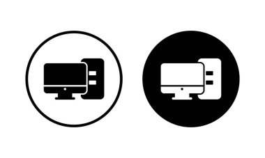 Bilgisayar simgesi vektör illüstrasyonu. bilgisayar izleme işareti ve simgesi