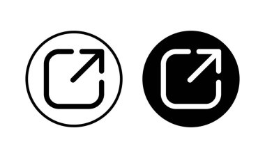 Dış bağlantı ikonu vektör illüstrasyonu. bağlantı işareti ve sembol. hiper bağlantı sembolü