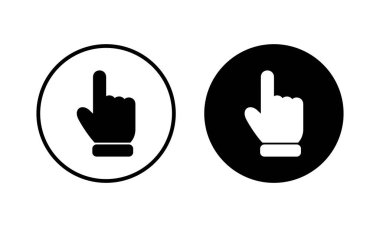 El imleç simgesi vektör illüstrasyonu. İmleç işareti ve sembol. el imleç simgesi clik