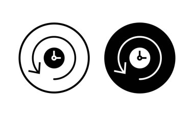 Tarih ikonu vektör illüstrasyonu. Son olay geçmişi işareti ve simgesi