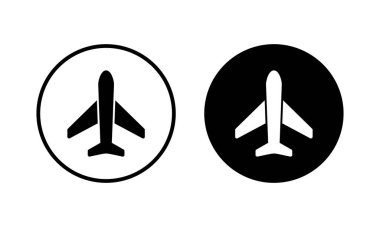 Düzlem ikonu vektör illüstrasyonu. Uçak işareti ve sembol. Uçuş taşıma sembolü. Seyahat işareti. uçak.