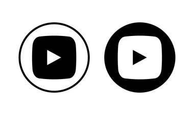 Simge vektör illüstrasyonunu çal. Düğme işareti ve sembolü çal