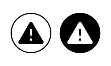 Tehlike ikonu vektör çizimi. Dikkat işareti ve sembol. Tehlike uyarısı işareti