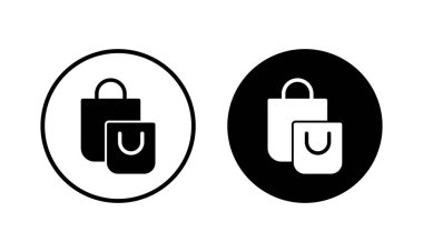 Alışveriş poşeti ikon vektör illüstrasyonu. Alışveriş işareti ve sembol