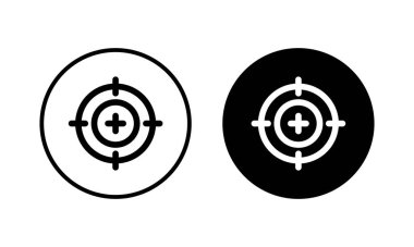 Hedef ikon vektör çizimi. hedef simge vektörü. hedef pazarlama işareti ve sembol