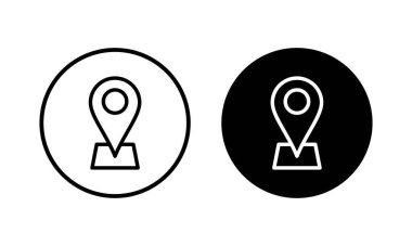 Adres simgesi vektör illüstrasyonu. Ev işareti ve sembol. nokta