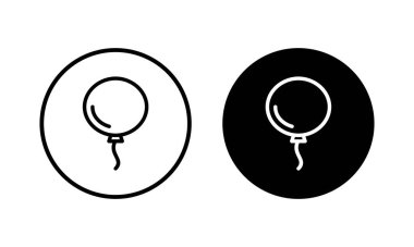 Balon simgesi vektör illüstrasyonu. Parti balonu işareti ve sembolü