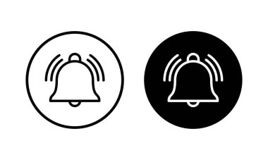 Bell Simgesi vektör çizimi. Web sitesi tasarımı için uyarı işareti ve sembol