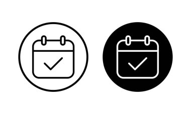 Takvim simgesi vektör illüstrasyonu. Takvim işareti ve sembol. Simge simgesini ayarla