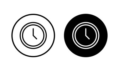 Saat simgesi vektör illüstrasyonu. Zaman işareti ve sembol. saat simgesi