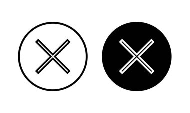 Simge vektör çizimini kapat. İşareti ve sembolü sil. çapraz işaret