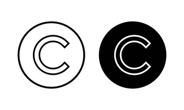 Telif hakkı ikon vektör illüstrasyonu. telif hakkı işareti ve sembol