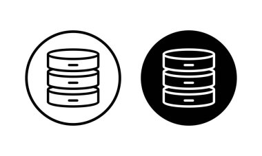 Veritabanı ikonu vektör illüstrasyonu. veritabanı işareti ve sembolü