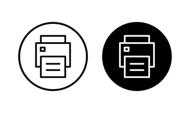 Simge vektör çizimini yazdır. yazıcı işareti ve sembol