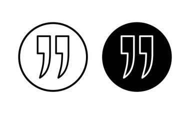 Simge vektör illüstrasyonundan alıntı. Tırnak işareti ve sembol