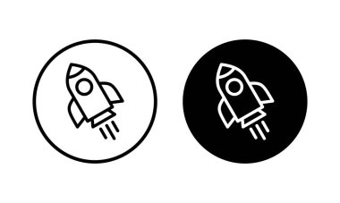 Roket ikon vektör illüstrasyonu. Başlangıç işareti ve sembol. roket fırlatma simgesi