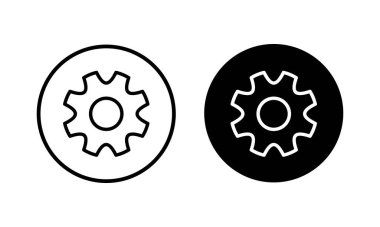 Simge vektör illüstrasyonu ayarlanıyor. İşaret ayarları ve sembol. Vites İşareti