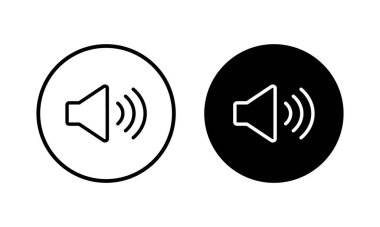 Sözcü simgesi vektör illüstrasyonu. Ses düzeyi ve sembol. Hoparlör ikonu. ses sembolü