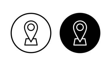 Adres simgesi vektör illüstrasyonu. Ev işareti ve sembol. nokta